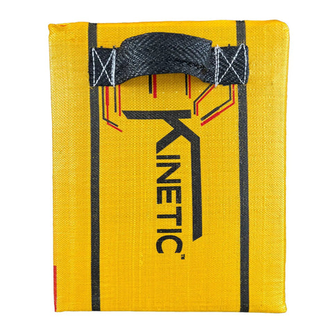 Yellow Jacket Kinetic One Point Zero 65 Pound Portable Field Point Archery Target Bag with durable handle visible
