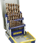 TurboMax Fractional Metal Drill Bit Set 29-Piece For Fast Drilling In Tough Metals shown in open metal case