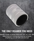 Internal And External Pipe Reamer For Copper Pipe One Eighth To One And One Half Inch Deburring Tool With Forty Alloy Steel Blades