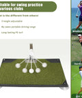 Golf Swing Trainer With 5 Height Adjustments For Indoor Practice Portable Iron And Club Swing Mat with realistic impact training
