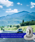 Front view of Centric C-Tek rear brake rotor, silver metal disc for 1990–1993 Mazda Miata