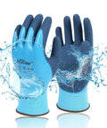 Waterproof Work Gloves With Hycool Grip Fully Dipped Latex For Dry Hands Slip Resistant Dexterity For Construction Gardening