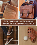 All Leather Cleaner 8 Oz For Cars Home And Gear Deep Clean Formula For Auto Interiors Leather Seats Shoes Boots Handbags Jackets Furniture And Saddles on leather car seats, bag, shoes, and glove