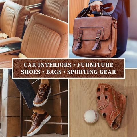 All Leather Cleaner 8 Oz For Cars Home And Gear Deep Clean Formula For Auto Interiors Leather Seats Shoes Boots Handbags Jackets Furniture And Saddles on leather car seats, bag, shoes, and glove