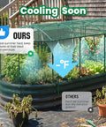 Self Watering Raised Garden Bed Kit With Mesh Cover Large Oval Galvanized Outdoor Planter For Vegetables Herbs And Flowers