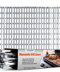 Disposable Aluminum Grill Liners And Grill Toppers For Easy Cleanup And Grate Protection, Heavy Duty Tear And Heat Resistant BBQ Sheets, Ten Pack