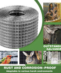 Galvanized Hardware Cloth 1/4 Inch Mesh 16 Inch By 20 Foot Wire Roll with examples of chicken coop and rabbit enclosure usage.