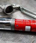 Close-up of Sticky Red Lithium Complex Multipurpose Grease 3 oz tube, water resistant heavy duty for auto equipment and farm gear.