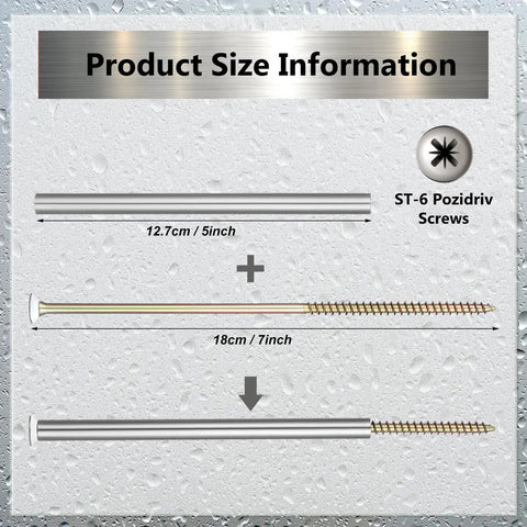 20 Pieces 7 Inch White Gutter Screws With Metal Ferrule Durable Gutter Nails And Spikes Easy To Install Secure Gutter Fasteners