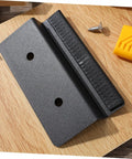 Modern Kitchen Cabinet Foot Pull Handle With Hidden Door Handle for Trash Drawer, Carbon Steel, Black Finish, Top View