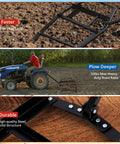 74 Inch Wide Drag Harrow For Driveways And Lawns High Efficiency Grader attached to tractor