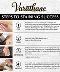 Steps to staining success for Super Dark Walnut Oil Based Wood Stain for indoor furniture and cabinetry.