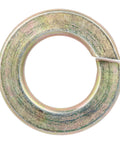 5/16 Inch Grade 8 Split Lock Washer Pack Thru Hardened Steel With Yellow Zinc Plating 0.318 Inch ID 0.593 Inch OD 0.078 Thick ASME B18.21.1