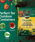Bag of Organic Outdoor Potting Mix For Container Plants With Quick Release Natural Fertilizer, OMRI Listed, 16 Qt