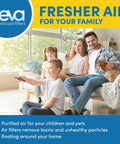 Family enjoying clean air with Replacement Filter Pack For Air Purifier, Two HEPA Filters And Four Activated Carbon Pre-Filters