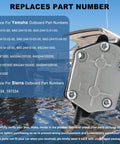 Outboard Fuel Pump Replacement For 2 Stroke Motors 25HP 30HP 40HP 50HP 55HP 60HP 75HP 90HP Replaces 692-24410-00 Visible