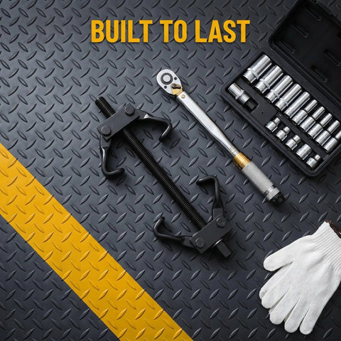 Heavy Duty Steel Spring Compressor Tool For Cars Pro Grade Auto Suspension Service Kit Front And Rear Strut Compression For Safe Quick Removal And Installation Of Coiled Springs, steel tool kit