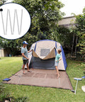Man and child assembling a tent with Replacement Tent Poles For Canopy And Beach Shade 6.5 Foot Aluminum Poles Set For Camping Hiking And Parties