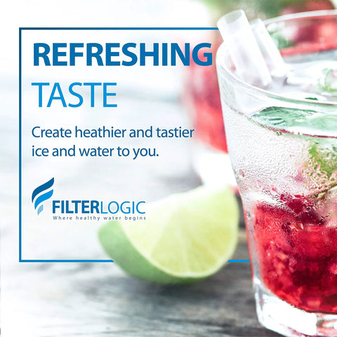 Close-up of iced drink and lime with text promoting healthier taste, related to Replacement Water Filter For Filtrete 3US-PF01.