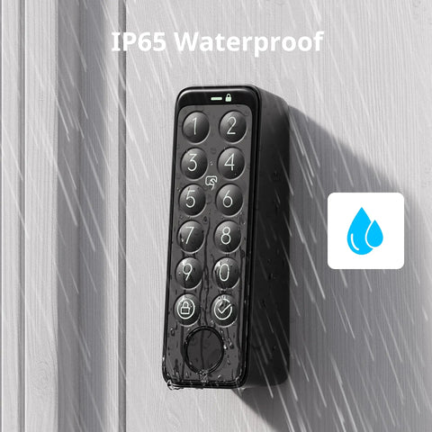 Smart Keypad Touch That Delivers Keyless Entry And Fingerprint Access, IP65 Waterproof Home Security Pad in rainfall