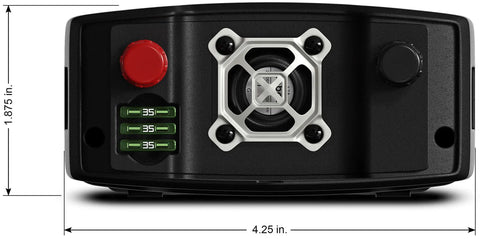 Top Rated 400 Watt DC To AC Power Inverter For Cars RVs And Trailers features dual AC outlets and USB ports, measurement details included.