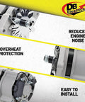 Front and side view of Alternator Replacement For Thermo King 1E32216G01, 41-6781, 12224N with rugged build features.