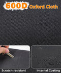 Close-up of 600D Oxford cloth showing scratch-resistant and water-repellent features for Heavy Duty 200 Lb Sandbag Weight Set For Outdoor Umbrella Bases, Weatherproof Fillable Sand Bags, Four Pack.