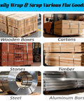 Heavy Duty Stainless Steel Strapping Tool Manual Belt Bundler For 13 To 19mm Metal Strap Packers securing wooden boxes and cartons.