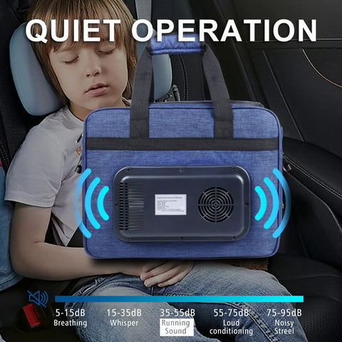 Portable Electric Cooler Bag With 12V Ac Dc Power And Dual Temperature Control delivers quiet operation while chilling drinks.