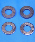 Professional Male Diamond Knurling Wheel Built Tough From Premium HSS Steel Featuring One Inch Shank Paired With Three Eighths And Five Sixteenths Inch Spacers. HSS spacers displayed in four pieces.