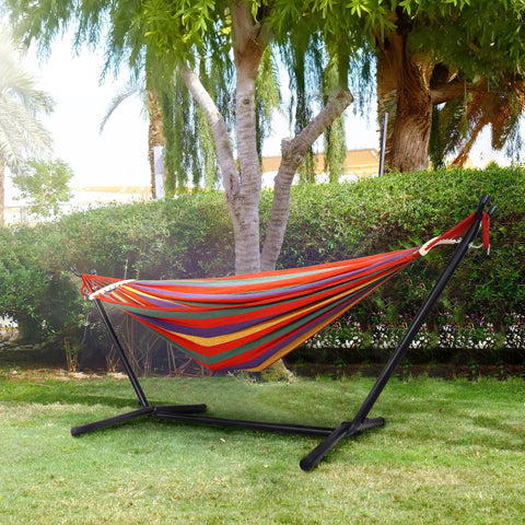 Heavy Duty Adjustable Steel Hammock Stand For 9 Foot Hammocks Built Tough Weather Resistant 450 Pound Capacity