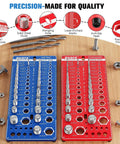 82 Nut And Bolt Thread Checker Kit with Standard and Metric Gauges on wooden surface, shows 31 metric and 31 imperial sizes