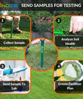 20 Inch Soil Probe For Lawn Core Sampling And Soil Testing, Durable 12 Inch Depth Sampler shown in lawn care process