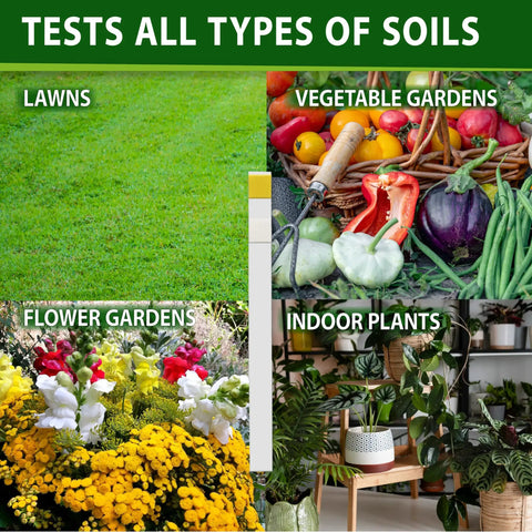 All In One Soil pH And Nitrogen Testing Kit 100 Pack Resealable Pouches Fast Accurate pH Tester for lawns, gardens, and plants