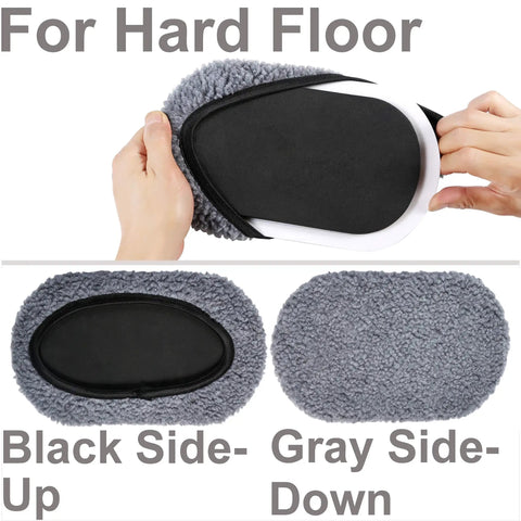 8-Piece Furniture Moving Kit For All Floor Types 2-In-1 Reusable Sliders With Sock Gliders showing black and gray sides