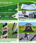 Setup steps of 10x7 Foot Golf Net With Practice Mat Hitting Aid For Backyard Driving Chipping And Swing Training Bullseye Target