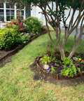 Wood Landscape Edging Border Kit 5.9 Inch High By 47 Inch Long No Fuss Weather Resistant Fir Wood Set Of Four Panels in garden