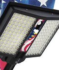 600W Solar Street Light With Motion Sensor Dusk To Dawn 6500K Daylight White Outdoor LED Flood Light IP66 Waterproof