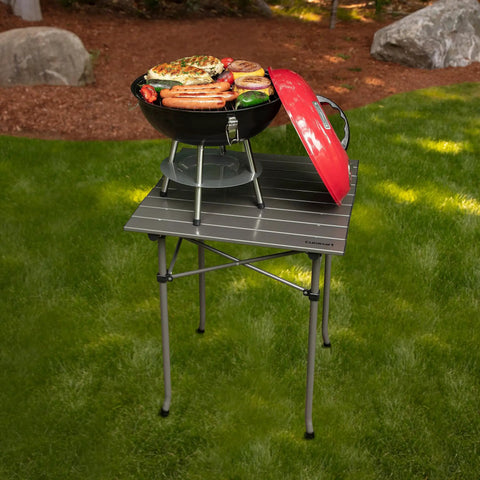14 Inch Portable Charcoal Grill With Locking Lid And Dual Vents Lightweight Tabletop BBQ For Camping Tailgates And Cookouts