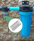 Close-up of 2 Pack 20 Mesh Stainless Steel Filter Screens for inline water filters with focus on reusable sediment strainer.