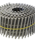 Pro Grade 2-1/4 Inch By.092 Stainless Steel Ring Shank Wire Coil Nails For 15 Degree Siding, 3,600 Per Box, Heavy Duty Fasteners