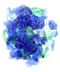 10 Lb Pacific Blend Fire Pit Glass For Propane Or Natural Gas Fire Pit Tables, Recycled 0.75 To 1 Inch Diameter, No Ash Or Soot, Easy To Clean, Looks Slick With Rich Color And Sparkle For Outdoor Fire Pit Decor.