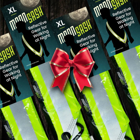 Reflective Walking Sash For Night Jogging And Running With Reversible Wearable Light Belt And Glowing Strips To Keep You Ridin Safe On The Streets Usa Made Fly Fitness Gear