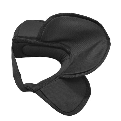 Tough As Nails Hema Throat Guard Gorget With Air Mesh Comfort And 350N Puncture Resistant Fabric, shown top view.
