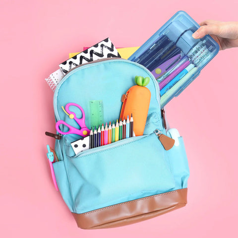Heavy Duty Plastic Pencil Case And Desk Organizer Featuring Super Snazzy Pink Blue Shade With Killer Capacity For Crayons Markers And Pens Keeps Stationery Locked Up Tight And Ready For School Adventures