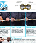 Push To Connect Faucet Connector 1/4 Inch To 1/2 Inch NPSM Brass Plumbing Fitting Pack Of 6 installation steps guide
