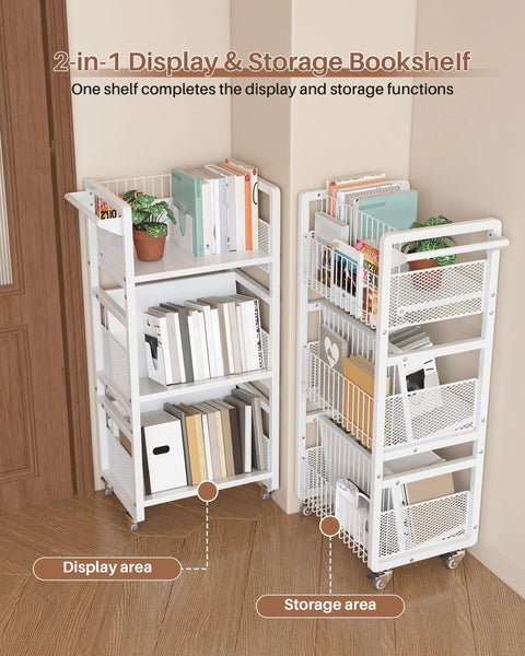 Stack It Up Heavy Duty Rolling Book Cart Built Different For Maximum Storage Features Three Spacious Shelves And Magnetic Bookends Perfect For Busy Classrooms Today