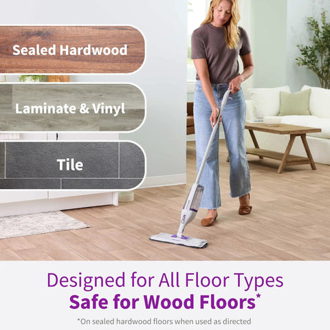 Rejuvenate PowerMax Multi Surface Spray Mop Kit With Cleaner. Includes Reusable Microfiber Sweep And Mop Pads For Deep Cleaning Hardwood Tile Floors. Easy One Hand Operation. Great For Daily Housekeeping Chores And Removing Dirt Grime From All Floor