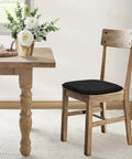 Four Pack Non Slip Dining Chair Cushions Set U Shaped Indoor Seat Pads 15 By 16 Inches Plush Breathable Fabric Black