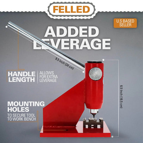 Heavy Duty Chainsaw Chain Breaker And Rivet Tool Kit For Quick Link Removal And Rivet Punching On A Stable Workbench with measurements